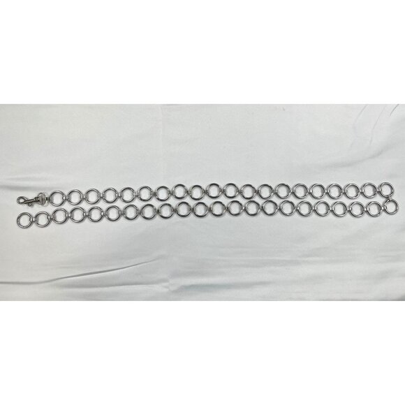Womens Silver Tone Circular Link Chain Belt SKU 7573 - Picture 1 of 6
